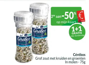Promotie: Grof zout met kruiden en groenten In molen