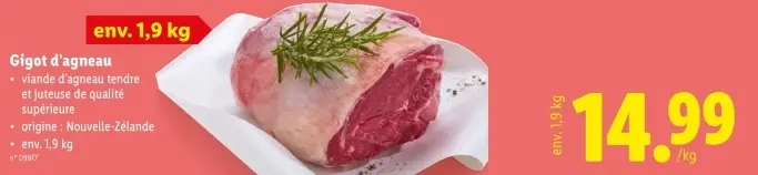 Offre: Gigot d'agneau