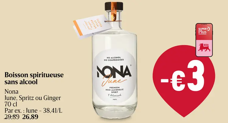 Offre: Boisson spiritueuse sans alcool