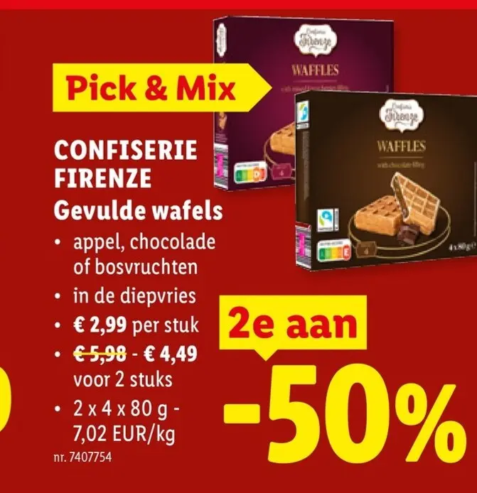Promotie: CONFISERIE FIRENZE Gevulde wafels