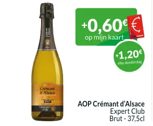 Promotie: AOP Crémant d'Alsace Expert Club Brut