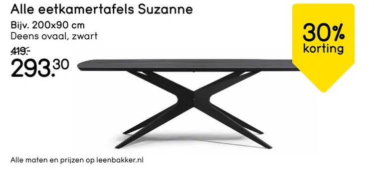 Aanbieding: eetkamertafels Suzanne