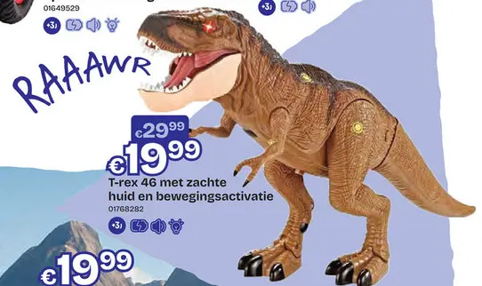 Aanbieding: T-rex 46 met zachte huid en bewegingsactie