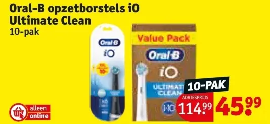 Aanbieding: opzetborstels iO Ultimate Clean
