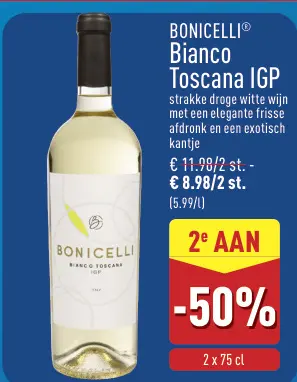 Promotie: BONICELLI Bianco Toscana IGP