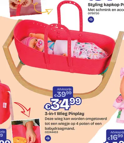 Aanbieding: 3-in-1 Wieg Pinplay