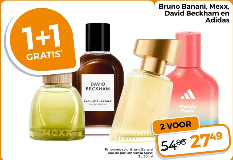Aanbieding: Bruno Banani, Mexx, David Beckham en Adidas