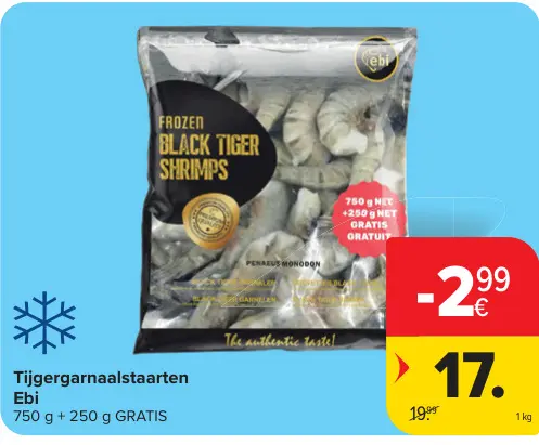 Promotie: Ebi Tijgergarnaalstaarten