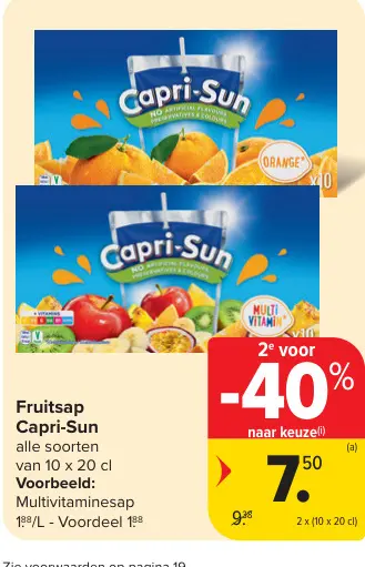 Promotie: Fruitsap Capri-Sun