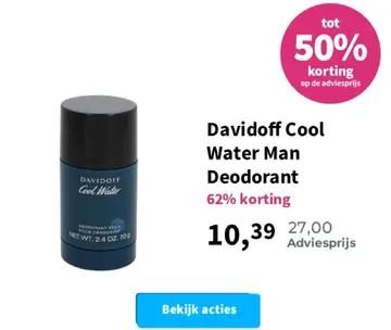 Aanbieding: Davidoff Cool Water Man Deodorant
