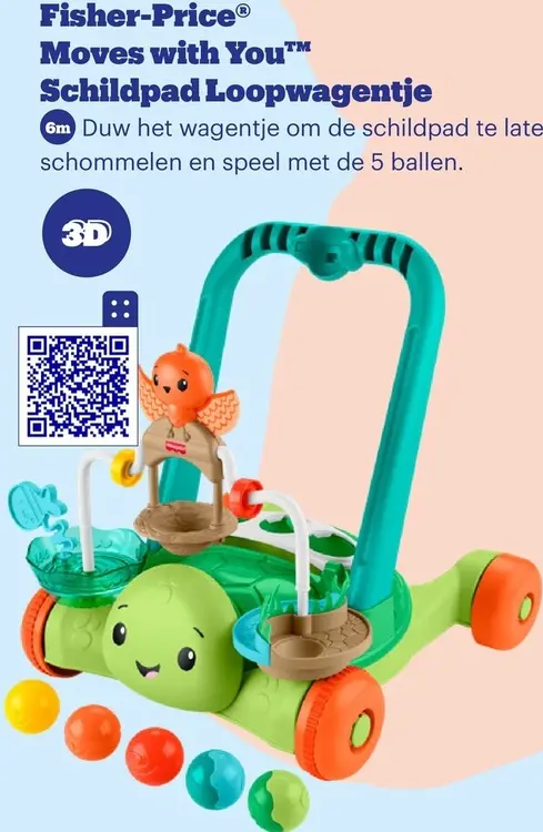 Aanbieding: Moves with You Schildpad Loopwagentje