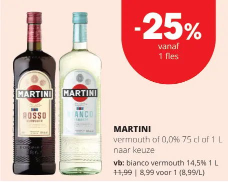 Promotie: Martini vermouth