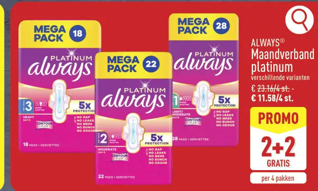 Promotie: ALWAYS Maandverband platinum