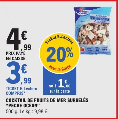 Promotie: Cocktail de fruits de mer surgelés