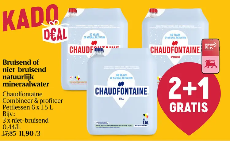 Promotie: Bruisend of niet-bruisend natuurlijk mineraalwater