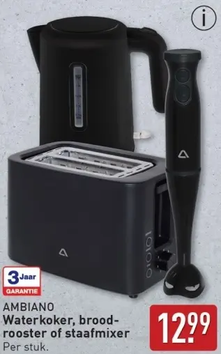 Aanbieding: Waterkoker, broodrooster of staafmixer