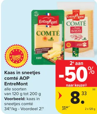 Promotie: Kaas in sneetjes comté AOP