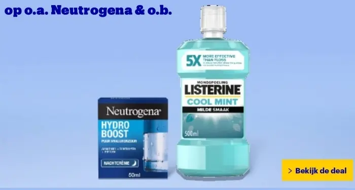 Aanbieding: Listerine Cool Mint Mondspoeling & Neutrogena