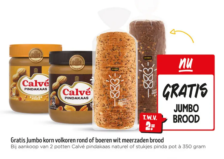 Aanbieding: Jumbo korn volkoren rond of boeren wit meerza