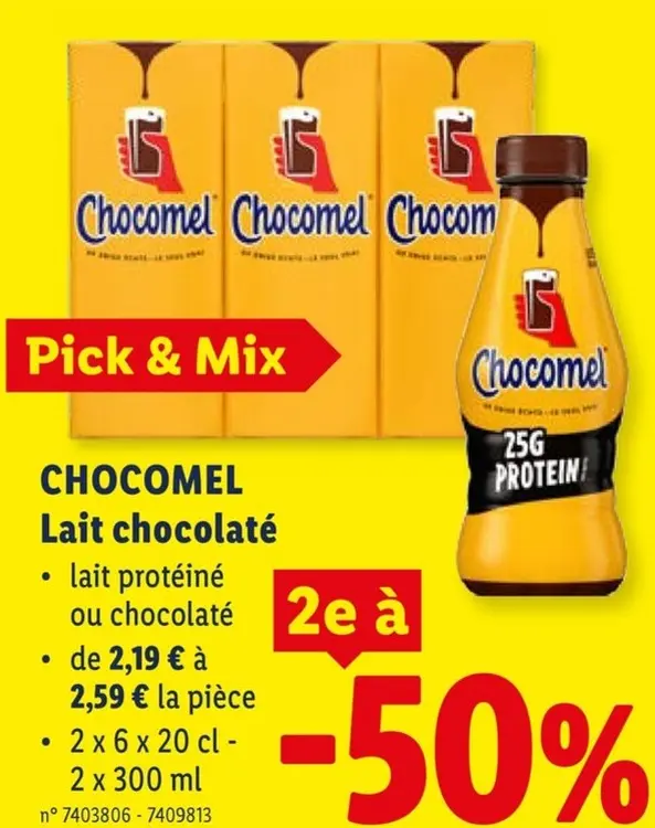 Offre: Lait chocolaté