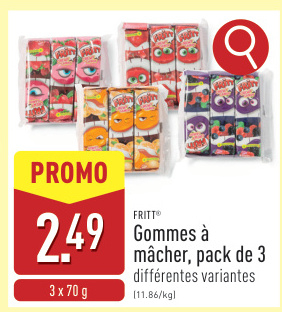 Offre: Gommes à mâcher, pack de 3 différentes 