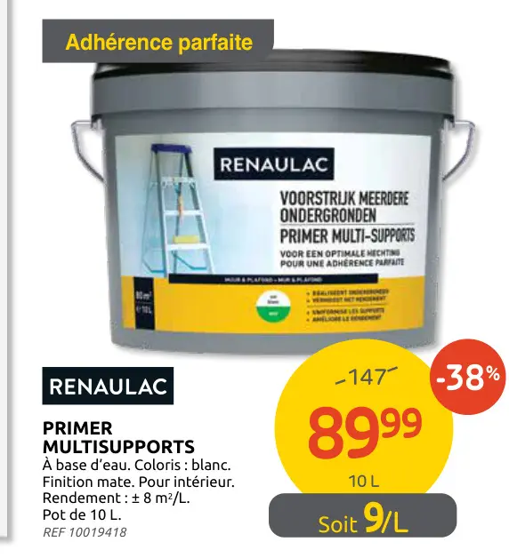 Offre: Renaulac primer multisupports