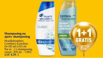 Offre: Shampooing ou après-shampooing Head&shoulders