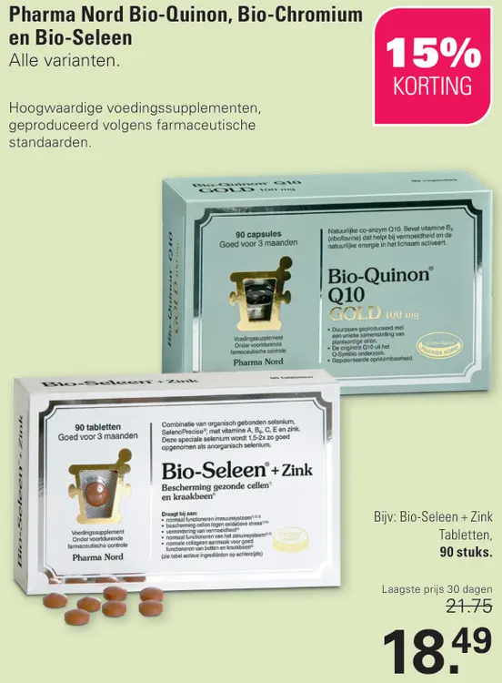 Aanbieding: Bio-Quinon, Bio-Chromium en Bio-Seleen