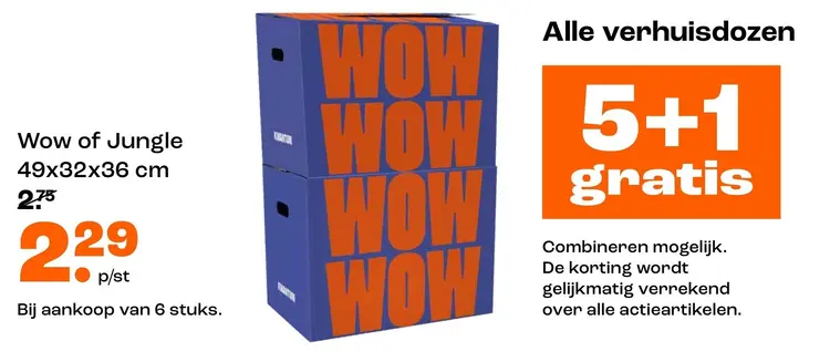 Aanbieding: Wow of Jungle verhuisdoos