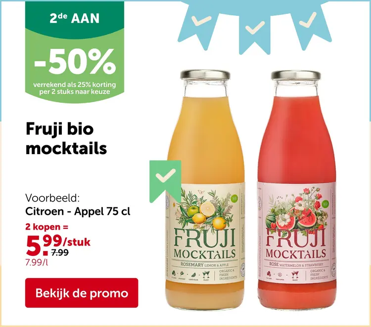 Promotie: Fruji bio mocktails