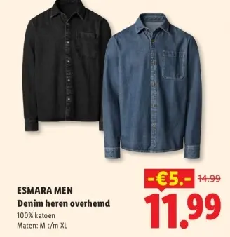 Aanbieding: Denim heren overhemd