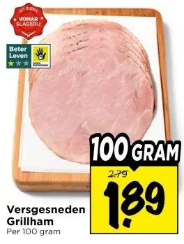 Aanbieding: Versgesneden Grillham