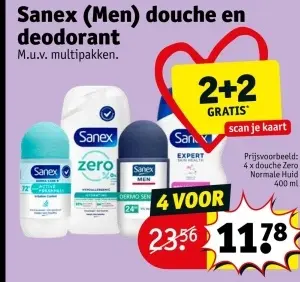 Aanbieding: Sanex (Men) douche en deodorant