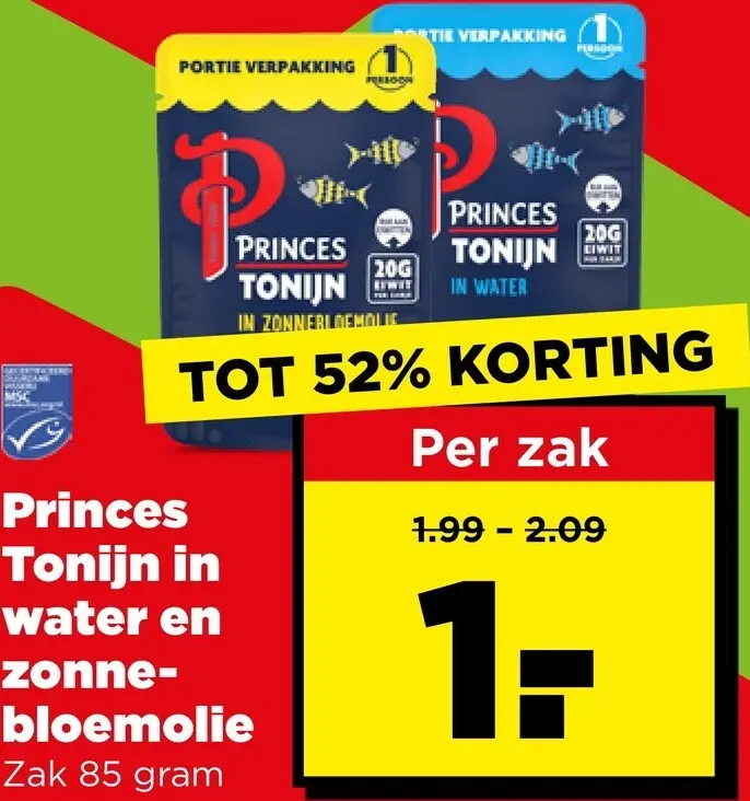 Aanbieding: Tonijn in water en zonnebloemolie