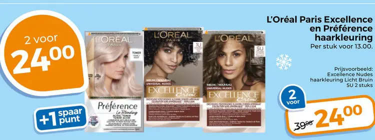 Aanbieding: Excellence en Préférence haarkleuring