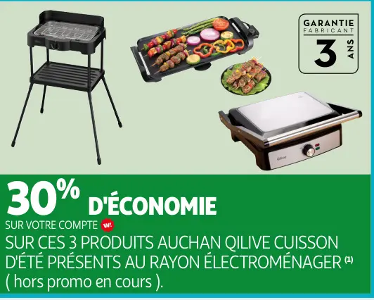 Promotie: Qilive Cuisson d'été présents au rayon électroménager