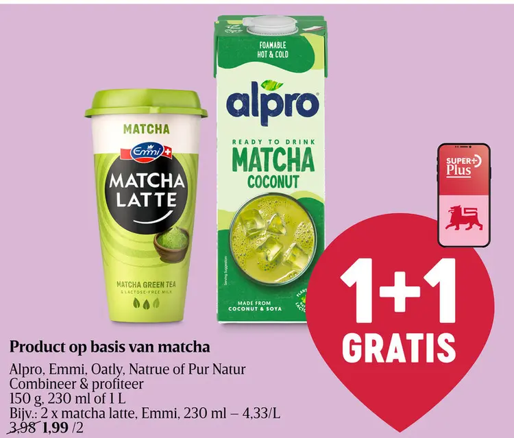 Promotie: Product op basis van matcha
