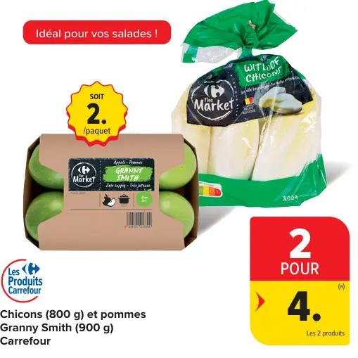 Offre: Chicons et pommes Granny Smith