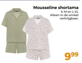 Aanbieding: Mousseline shortama