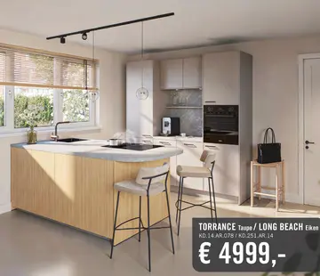 Aanbieding: TORRANCE Taupe / LONG BEACH Eiken