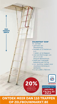 Aanbieding: Folderpromo -20% Zoldertrap Sion 36 1200x700mm