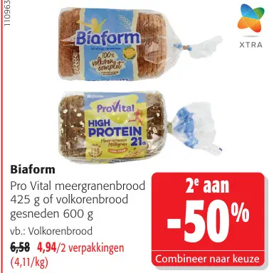 Promotie: Pro Vital meergranenbrood of volkorenbrood