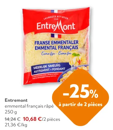 Offre: emmental français râpé