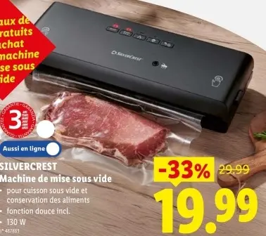Offre: Machine de mise sous vide