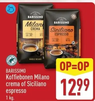 Aanbieding: Koffiebonen Milano crema of Siciliano espress
