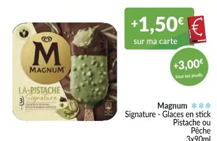 Offre: Glaces en stick Pistache ou Pêche