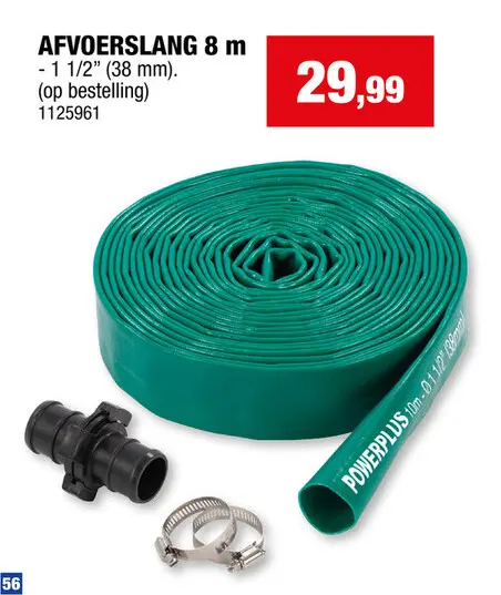 Promotie: Powerplus afvoerslang 10m 1 1/2" (38mm)