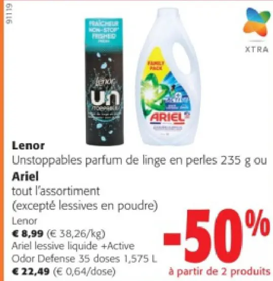 Offre: Unstoppables parfum de linge en perles ou Ari