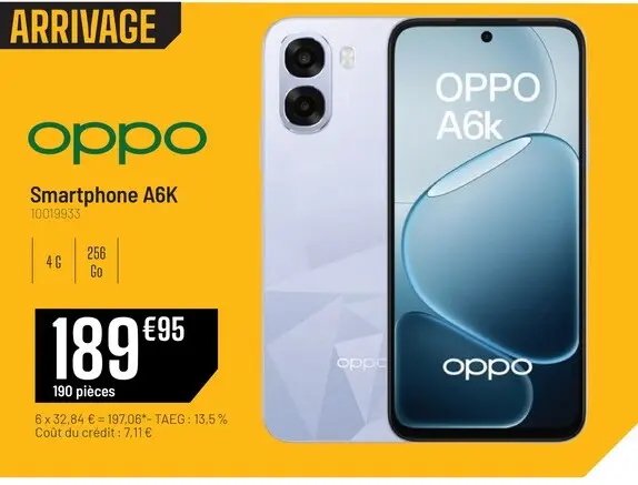 Offre: Smartphone A6K