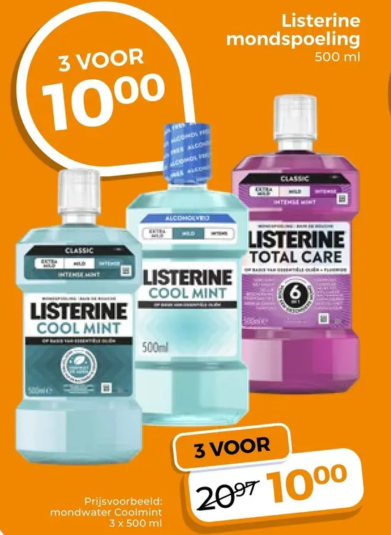 Aanbieding: Listerine mondspoeling
